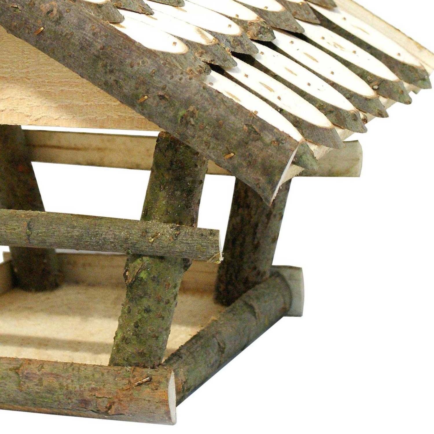 Vogelhaus Mit Erlendach, 38 X 32 X 26 – 29 Cm Zum Aufhängen 4 Vogelhaus Mit Erlendach, 38 X 32 X 26 – 29 Cm Zum Aufhängen – Bild 2