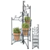 Pflanzenständer Für 3 Töpfe, Aus Eisen, Faltbar -Garten Atmos Verkaufsgeschäft 0910602288 Pflanzstaender fuer 3 Toepfe faltbar 47429