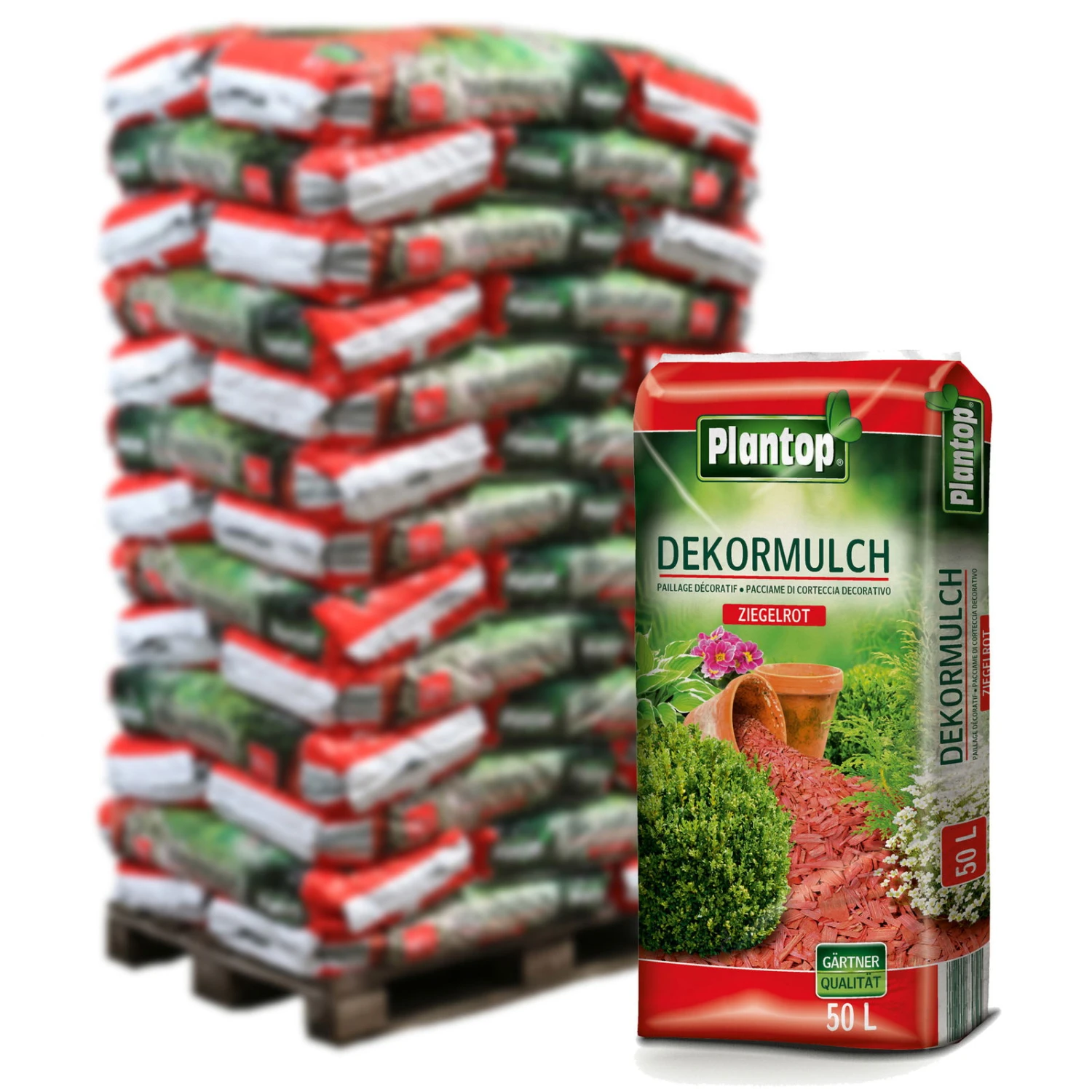 Plantop Dekormulch Ziegelrot, 1950 L Gesamt, 39 Sack á 50 Liter 3 Plantop Dekormulch Ziegelrot, 1950 L Gesamt, 39 Sack á 50 Liter