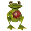 Metall-Frosch Mit Blume, 22 X 19 X 19 Cm -Garten Atmos Verkaufsgeschäft 0980306353 Koelle Frosch mit Blume sitzend 107071