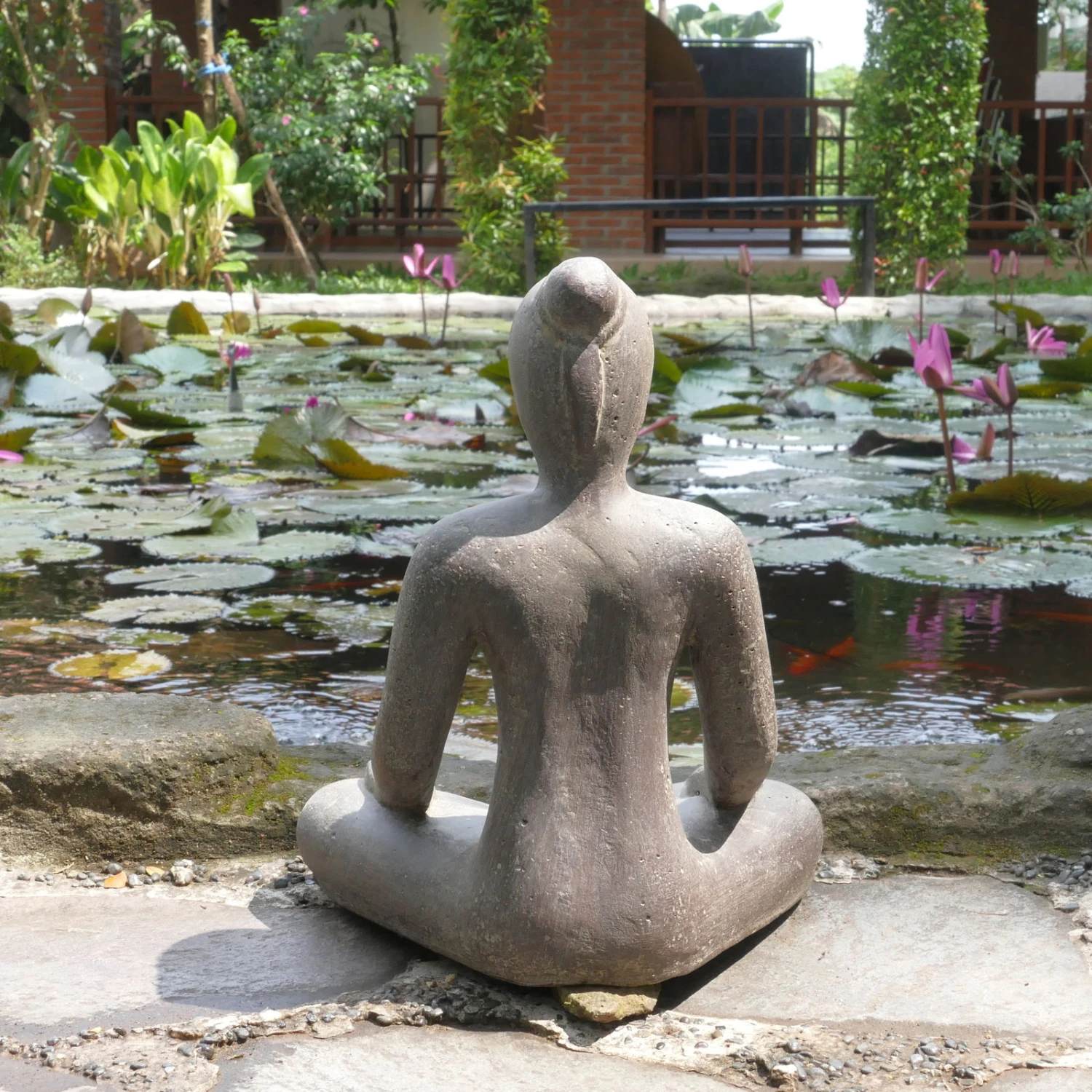 Steinguss Gartenornament 'Yoga', Natur, 26 X 18 X 31 Cm 6 Steinguss Gartenornament 'Yoga', Natur, 26 X 18 X 31 Cm – Bild 4