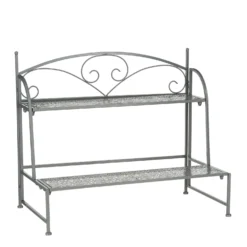 Pflanzregal 'Thalia', Dunkelgrau, Eisen, Ca. 69,5 X 38 X H59 Cm