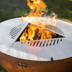 Edelstahl-Feuerstelle 'TRIA', Rost, 100 X 55 X 100 Cm -Garten Atmos Verkaufsgeschäft 3920100752 Feuerstelle TRIA rost 1 110903