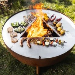 Edelstahl-Feuerstelle 'TRIA', Rost, 100 X 55 X 100 Cm -Garten Atmos Verkaufsgeschäft 3920100752 Feuerstelle TRIA rost ca100x55x100cm 1 125231