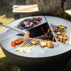 Edelstahl-Feuerstelle 'TRIA', Schwarz, 100 X 55 X 100 Cm -Garten Atmos Verkaufsgeschäft 3920100753 Feuerstelle TRIA schwarz ca100x55x100cm 7 125241