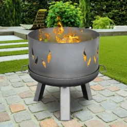 Aufsatz Für Feuerschale Buschbeck, Schwarz, Stahl, Ø 55 Cm X H 34 Cm